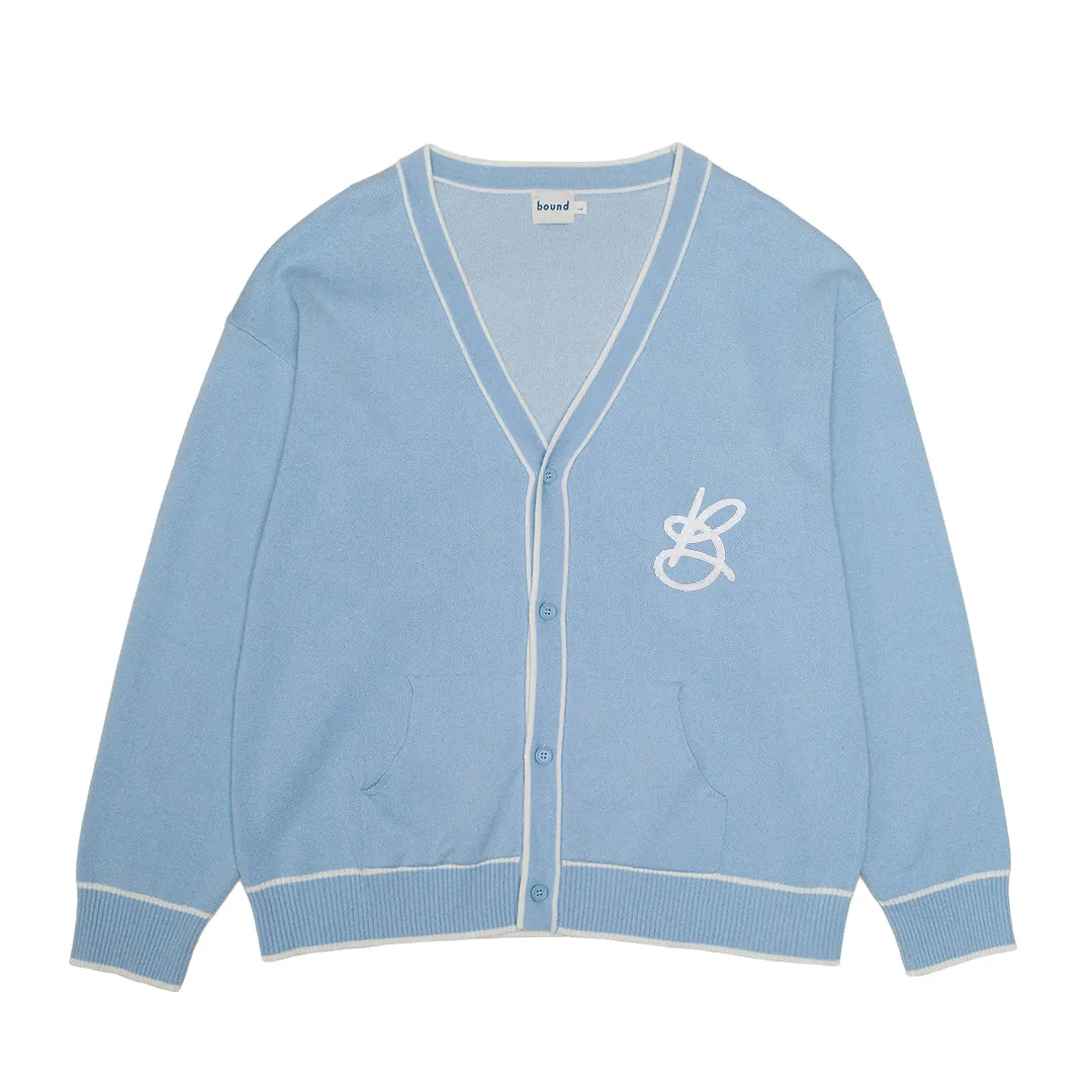 bound Signature Chenille Cardigan - Sky Blue