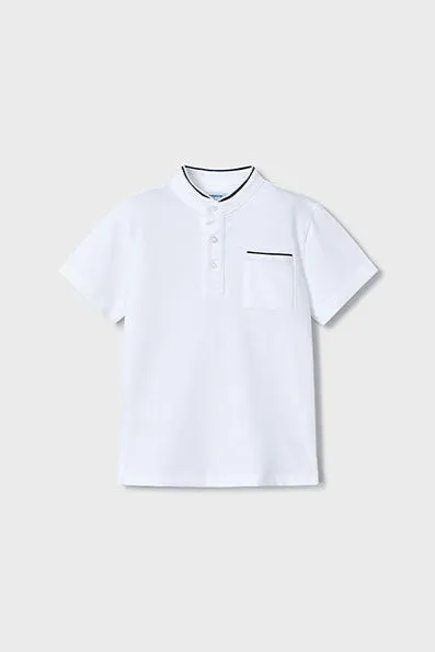 boys short sleeve collarless polo