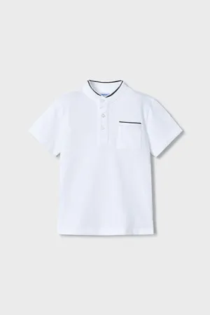 boys short sleeve collarless polo
