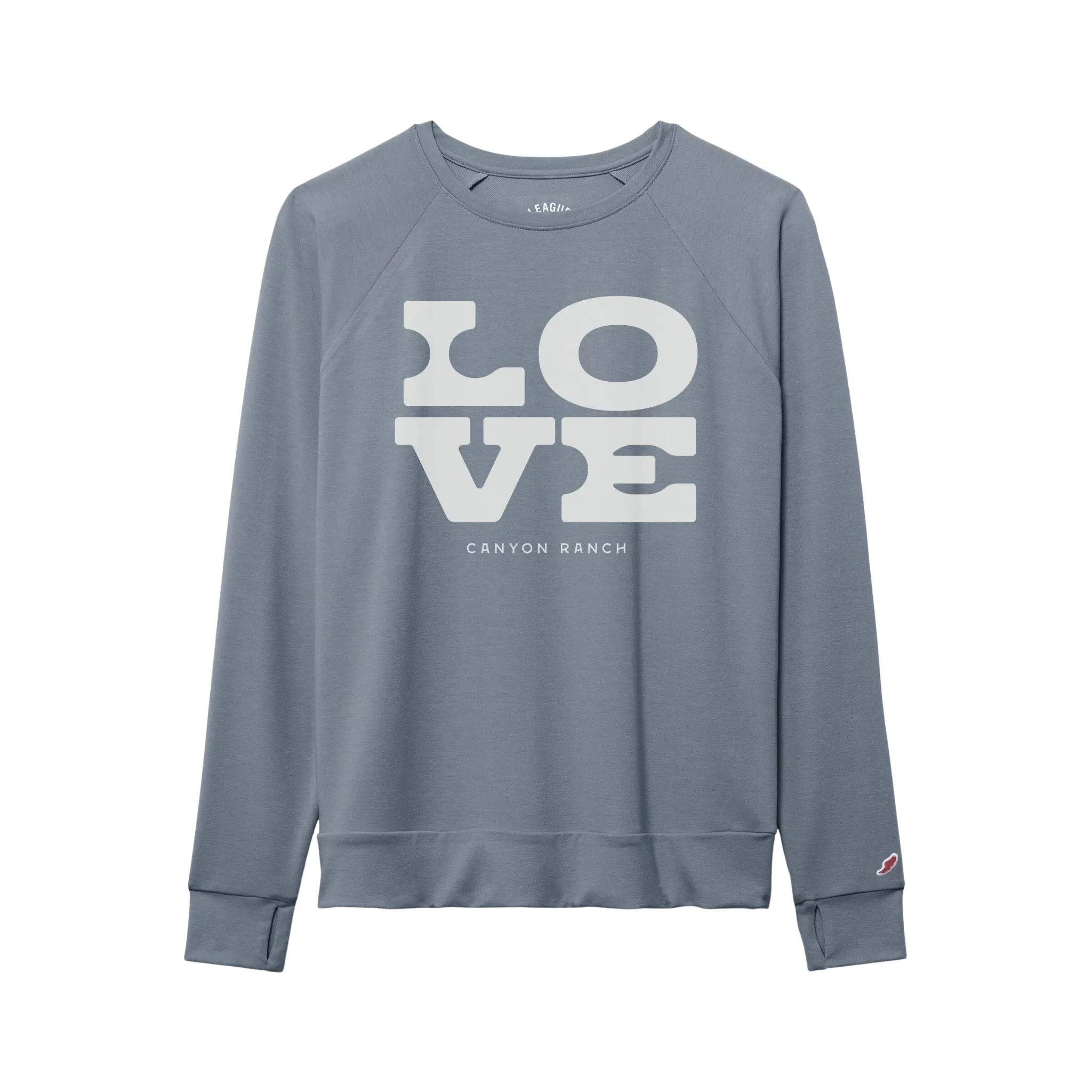 Canyon Ranch Love All Day Long Sleeve Crew Riviera Blue