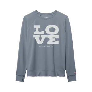 Canyon Ranch Love All Day Long Sleeve Crew Riviera Blue