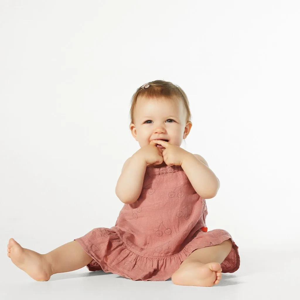 Cherry Baby Linen Dress