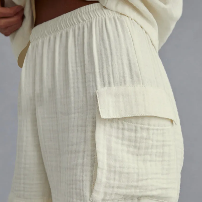 Comfortable Apricot Long Sleeve Suit for Women