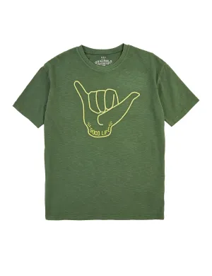 Cotton Good Life Slogan Hand Print T-Shirt