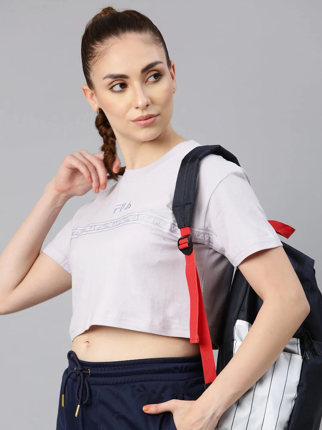 FILA Adults-Women Lavender T Shirts