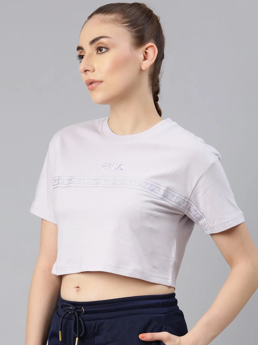 FILA Adults-Women Lavender T Shirts
