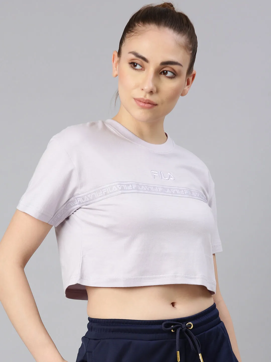 FILA Adults-Women Lavender T Shirts