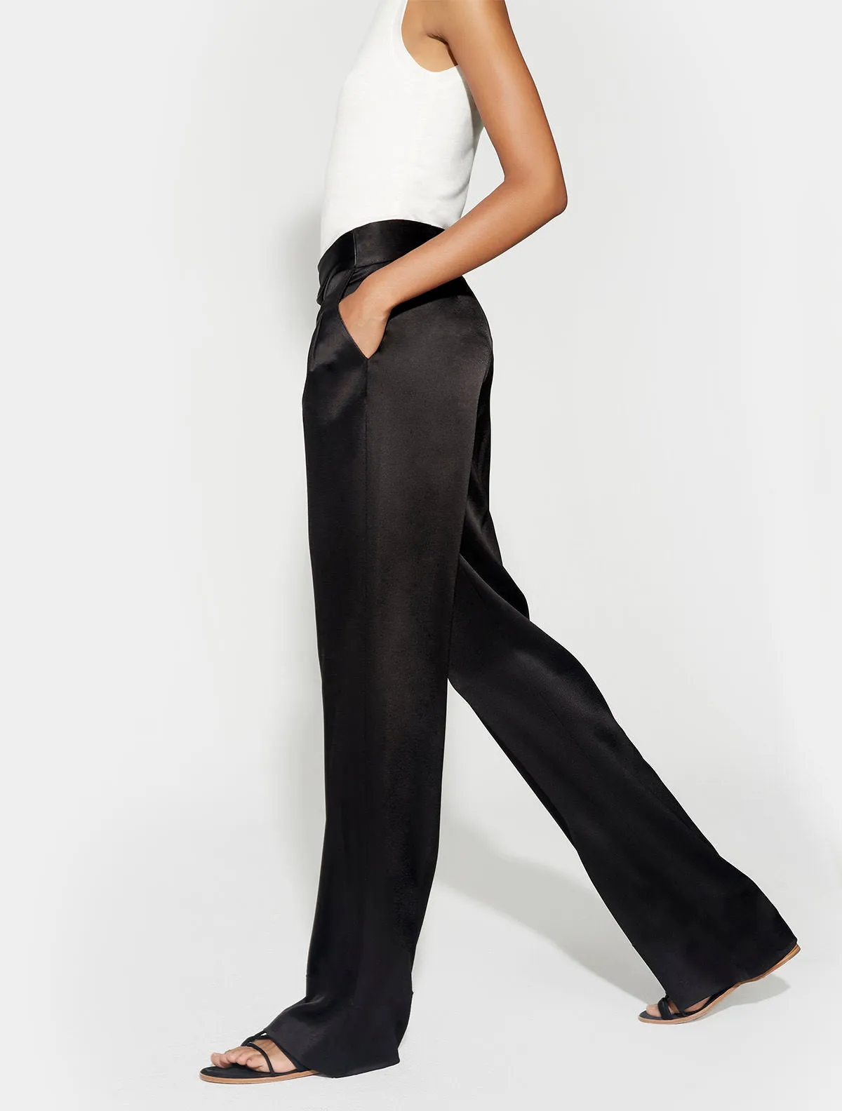 Flowy Satin Back Crepe Pant