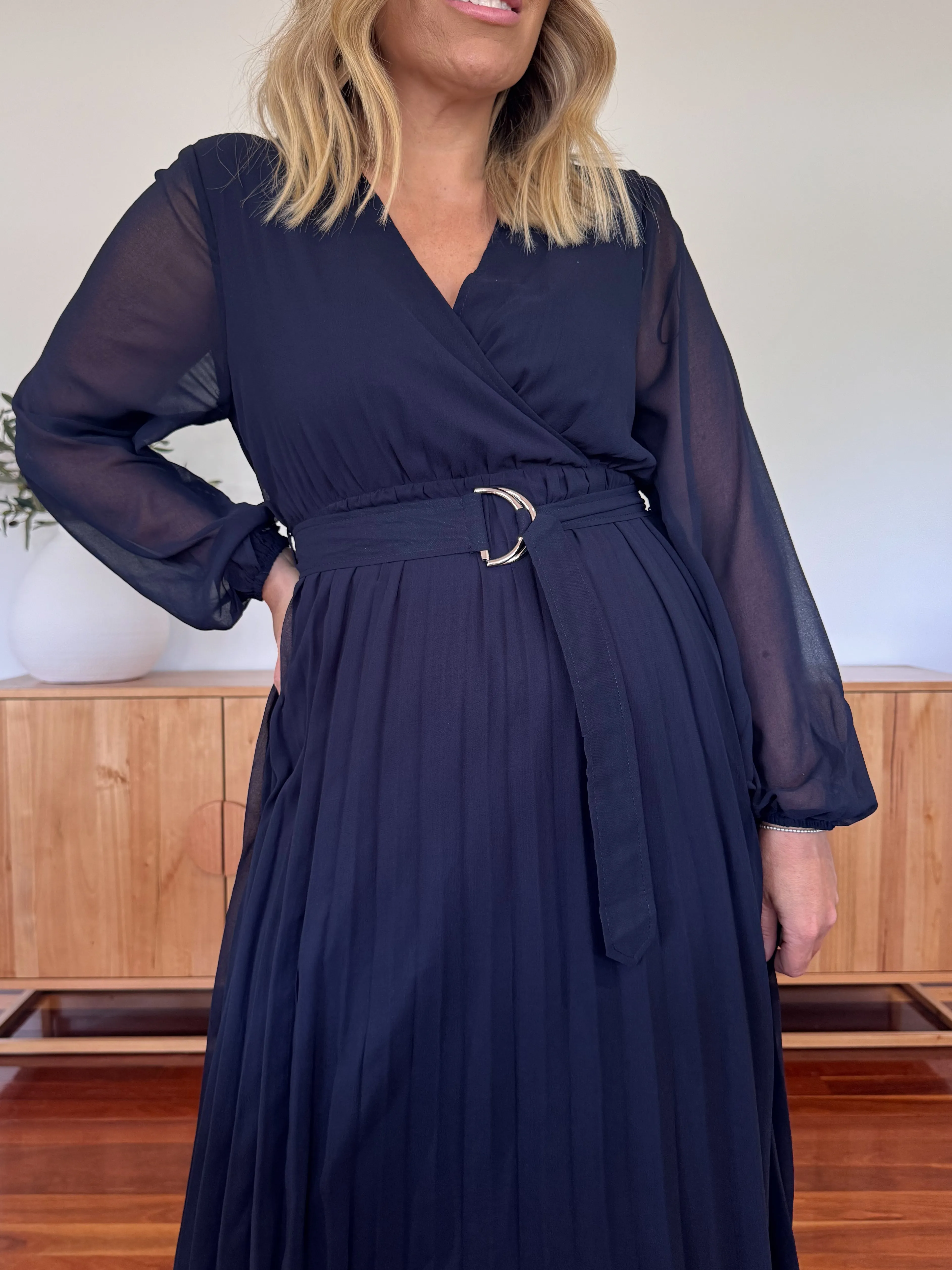 GENOA PLEATED DRESS
