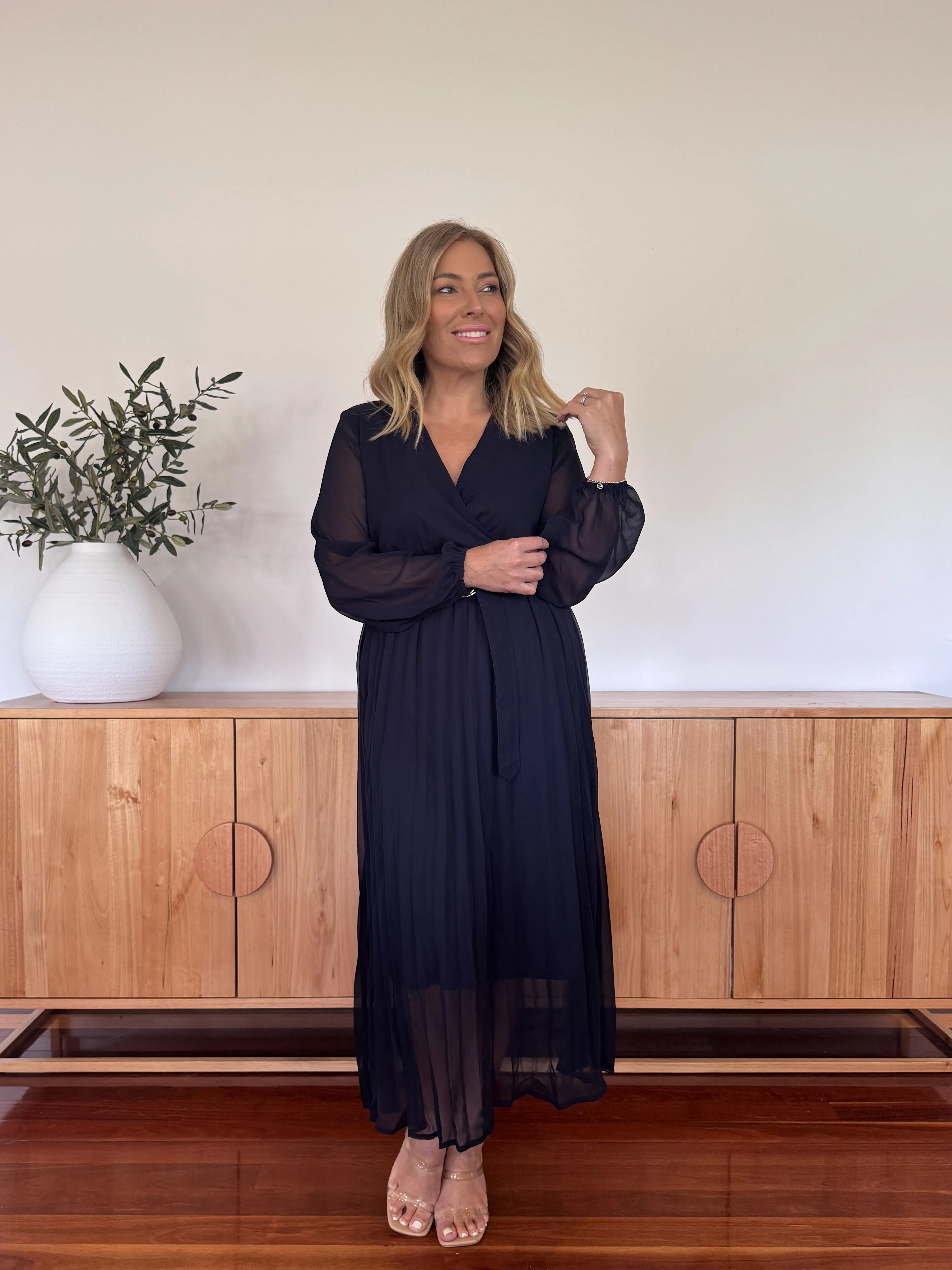 GENOA PLEATED DRESS