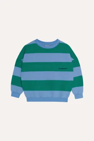 Green Stripes Oversized Kids Sweatshirt