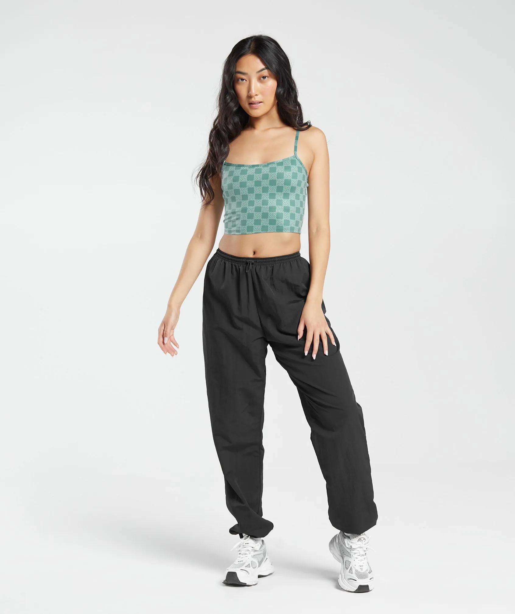 Gymshark Monogram Crop Cami Tank - Frost Teal