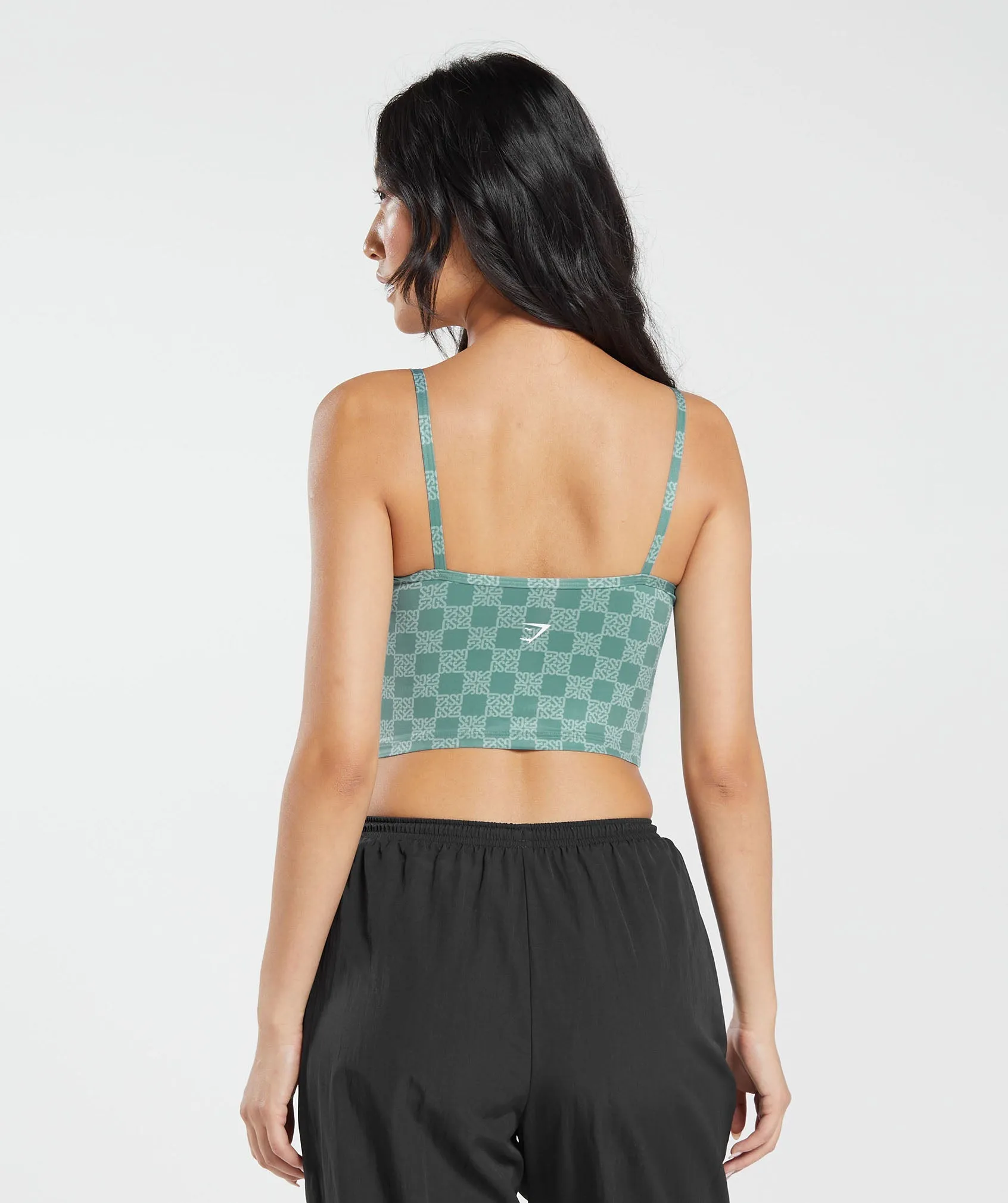 Gymshark Monogram Crop Cami Tank - Frost Teal
