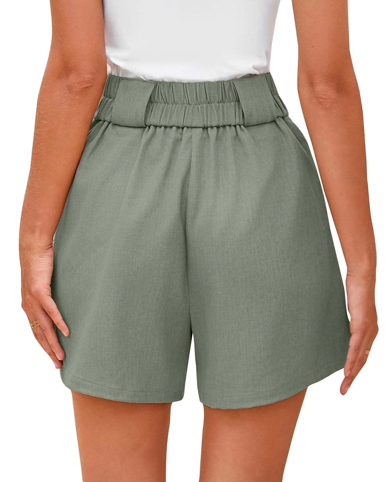 High Waist Women’s Shorts with Pockets