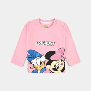 Infant Girls Cotton Jersey T-Shirt Friends-C.Pink
