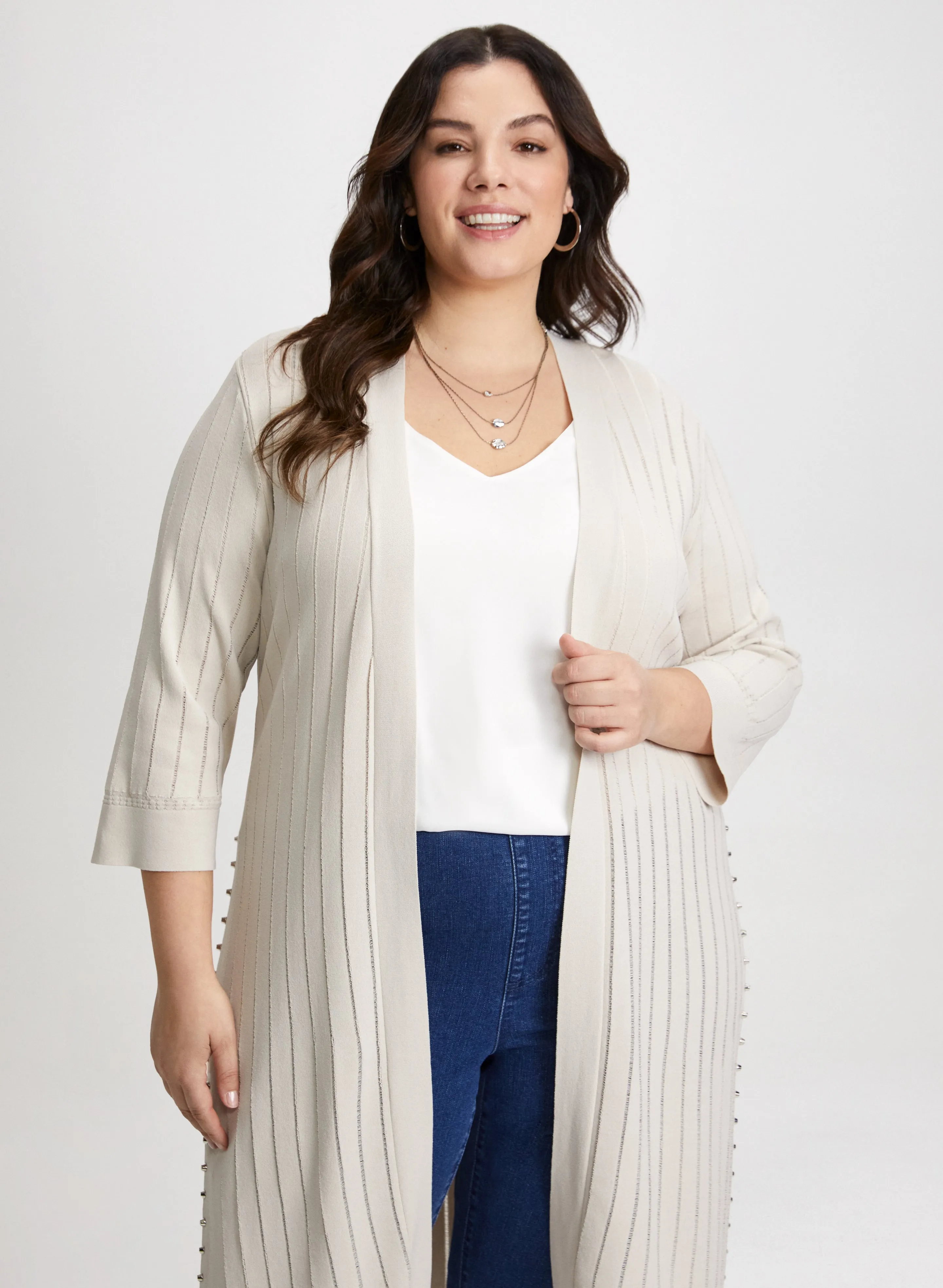 Joseph Ribkoff - Bead Detail Open Front Cardigan