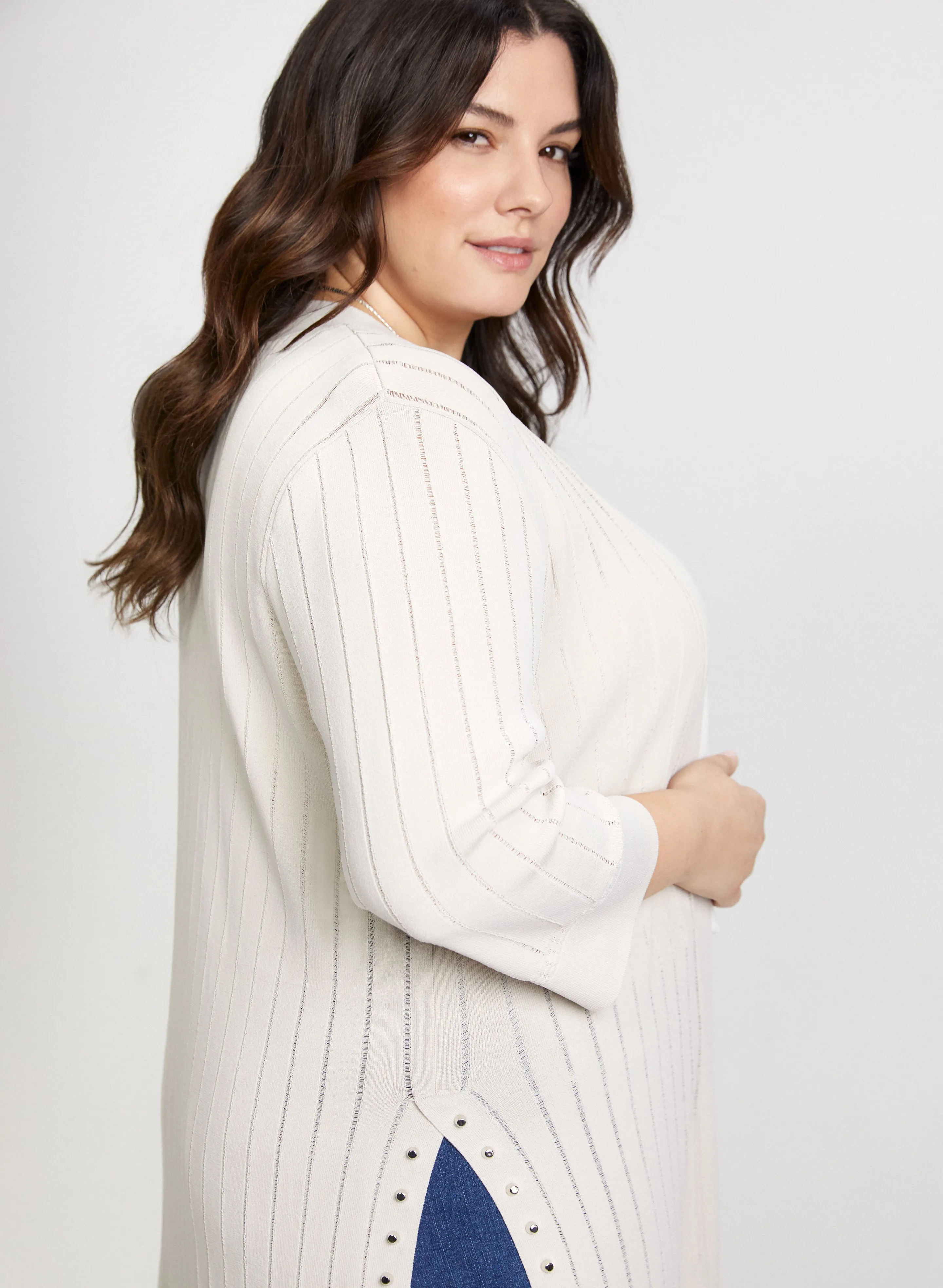 Joseph Ribkoff - Bead Detail Open Front Cardigan
