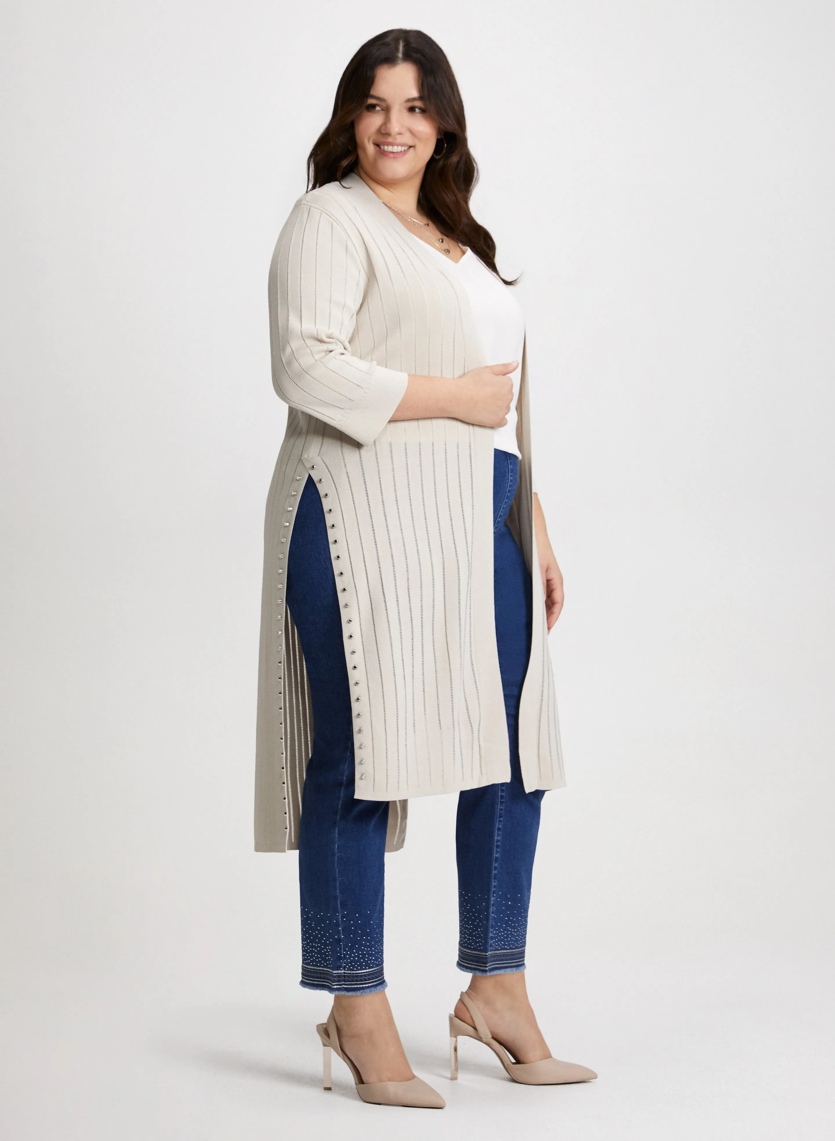 Joseph Ribkoff - Bead Detail Open Front Cardigan