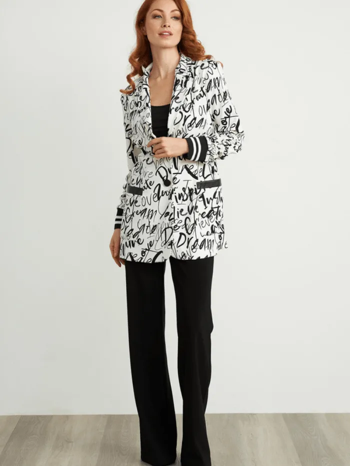 Joseph Ribkoff S Graffiti Print Blazer 211152