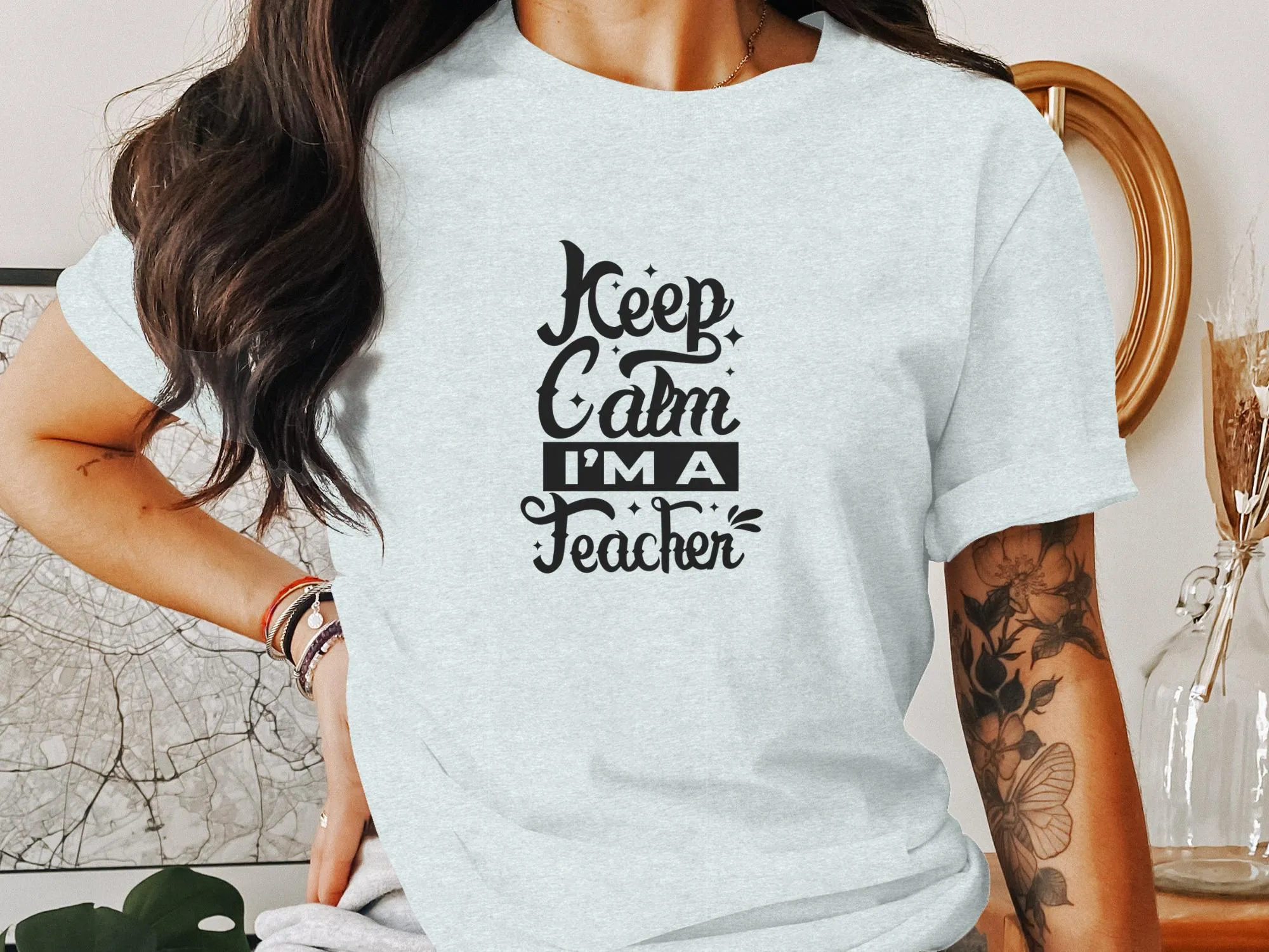 Keep Calm I'm A Teacher Stylish Graphic T-Shirt