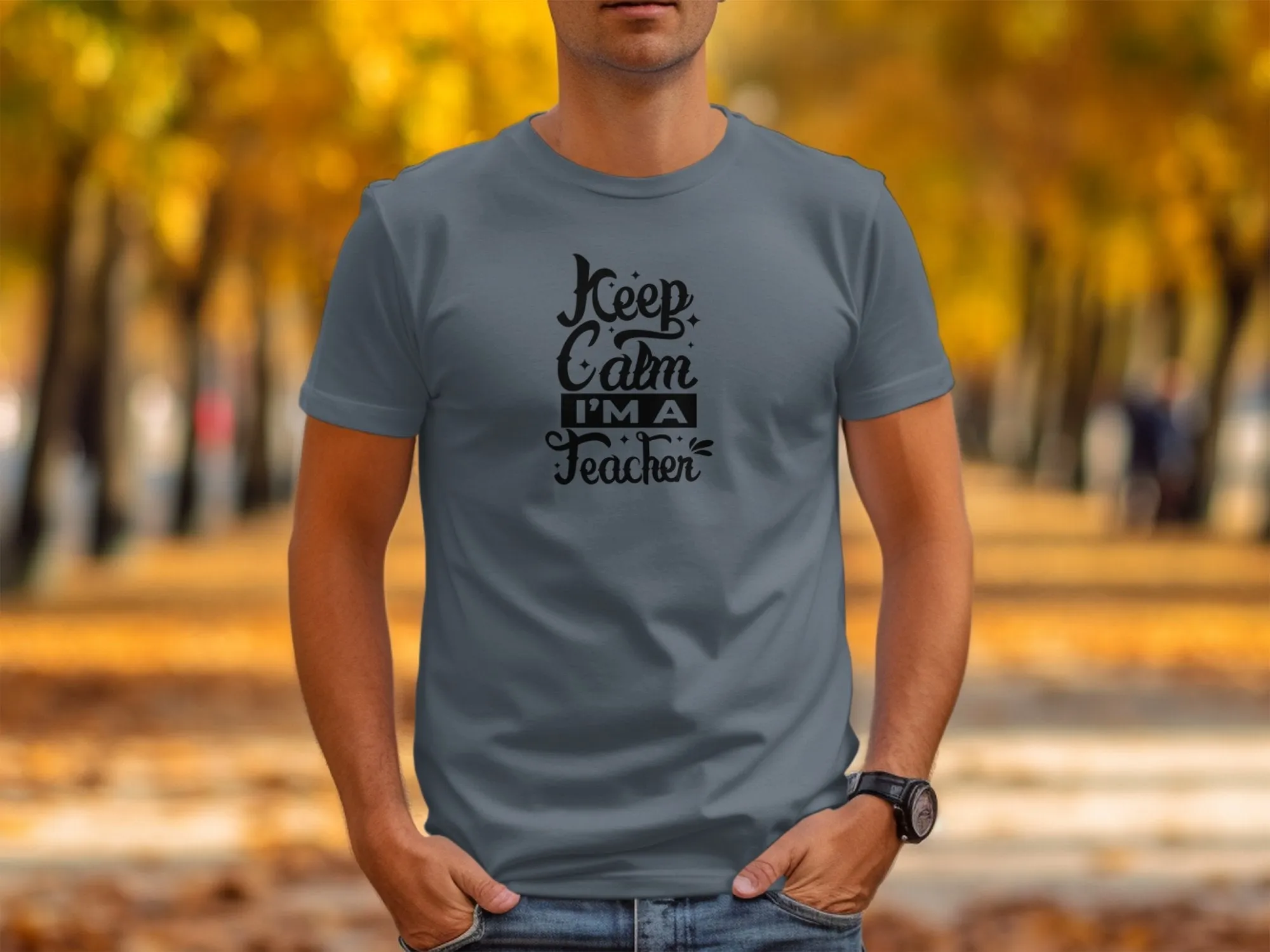 Keep Calm I'm A Teacher Stylish Graphic T-Shirt