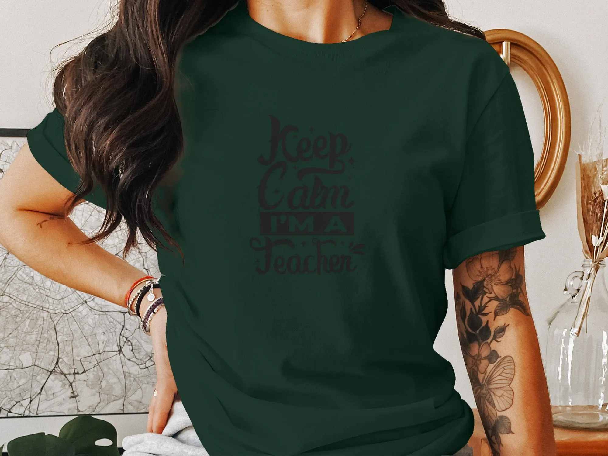 Keep Calm I'm A Teacher Stylish Graphic T-Shirt