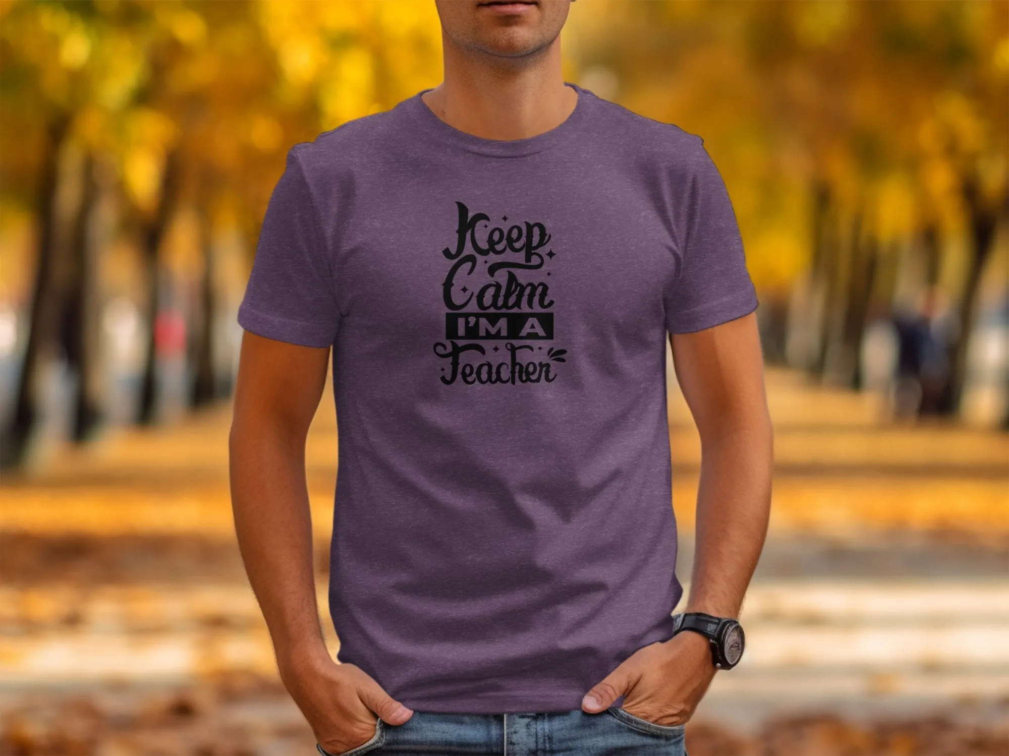 Keep Calm I'm A Teacher Stylish Graphic T-Shirt