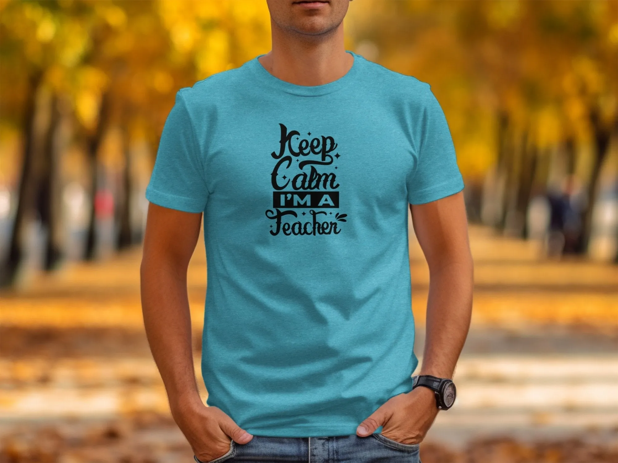 Keep Calm I'm A Teacher Stylish Graphic T-Shirt