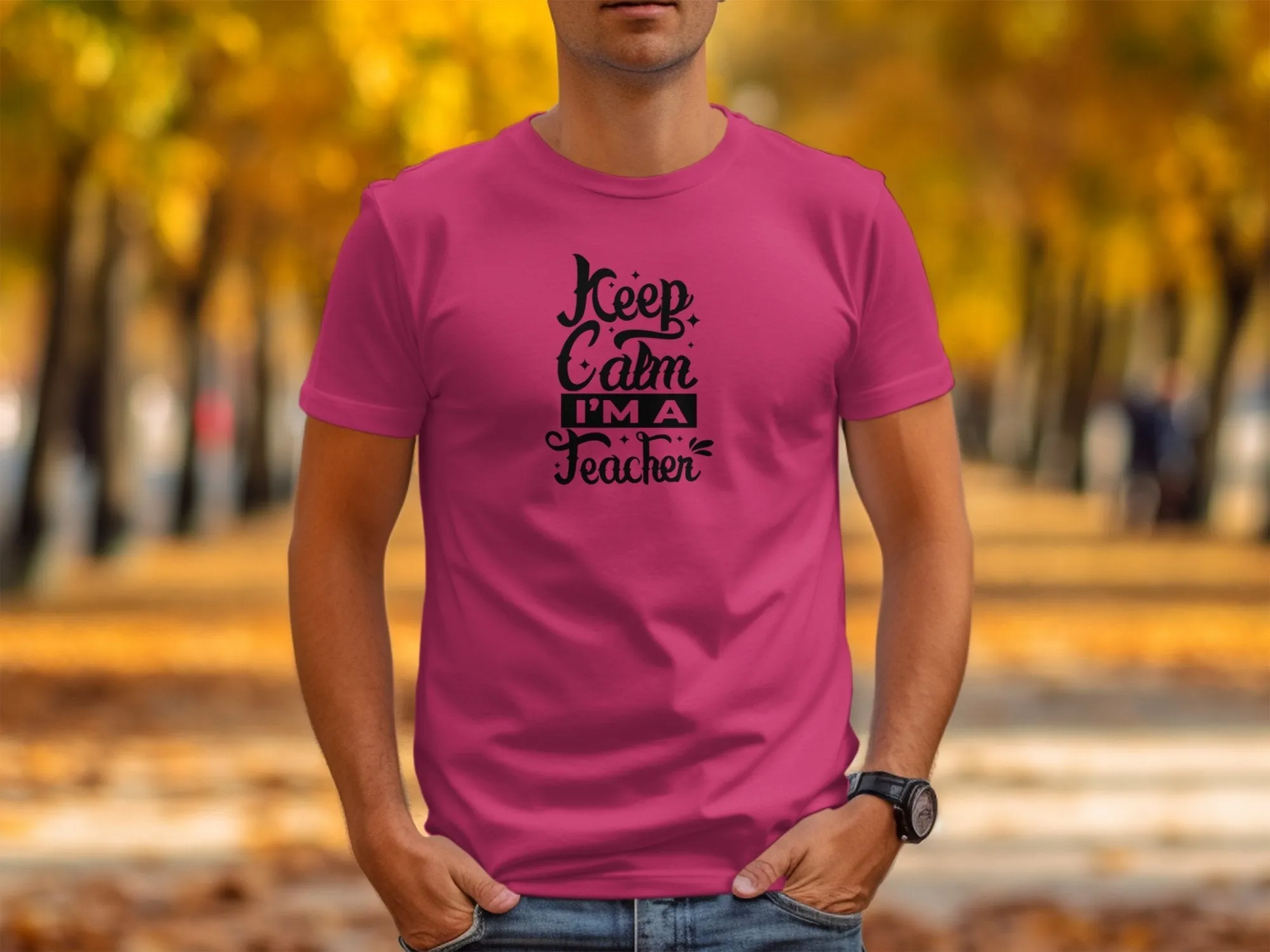 Keep Calm I'm A Teacher Stylish Graphic T-Shirt