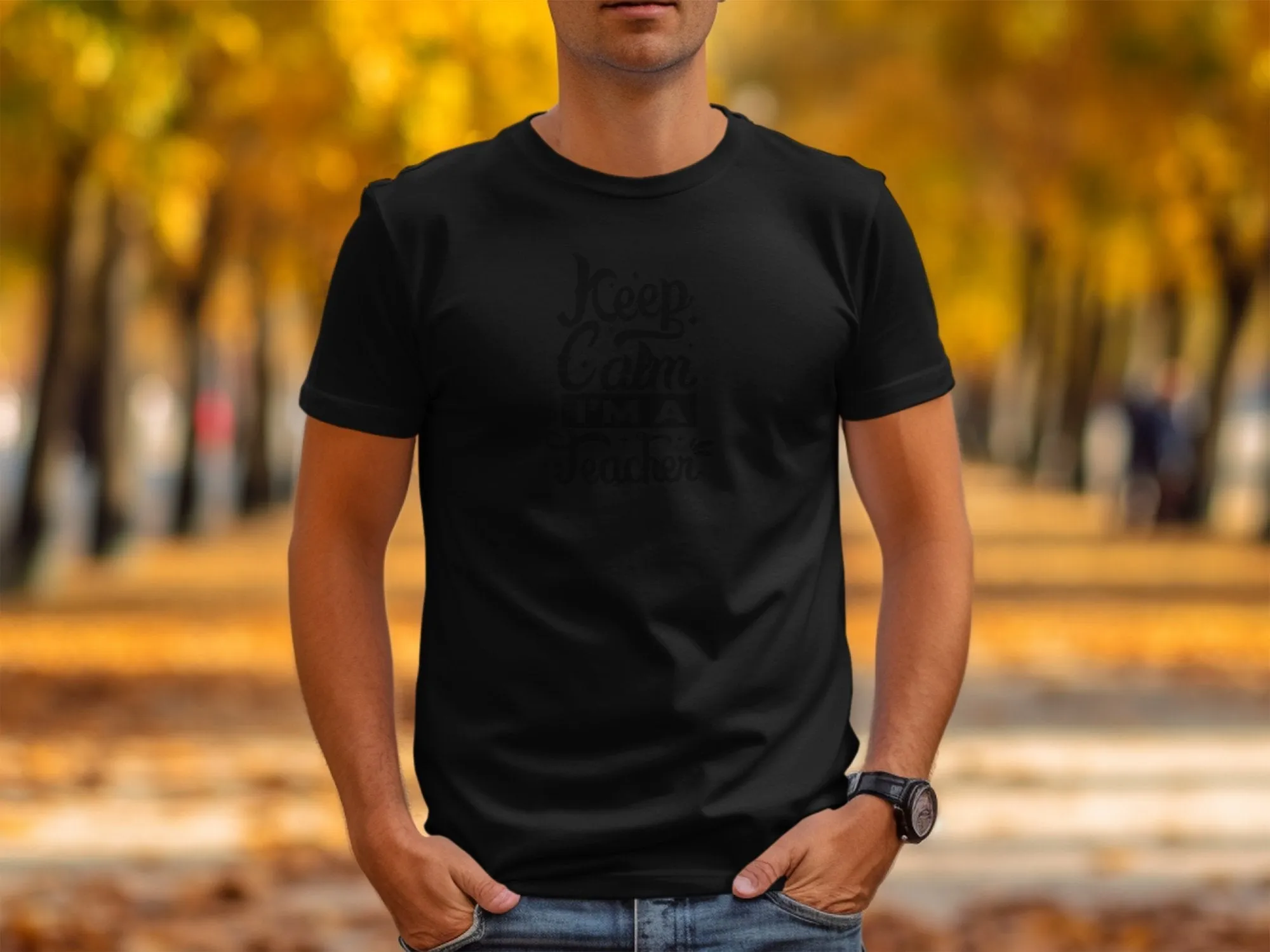Keep Calm I'm A Teacher Stylish Graphic T-Shirt