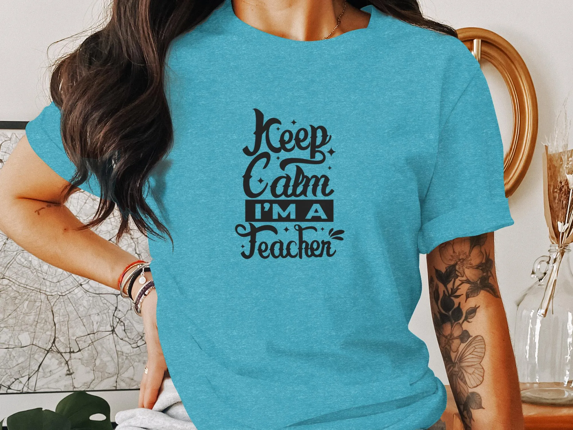 Keep Calm I'm A Teacher Stylish Graphic T-Shirt