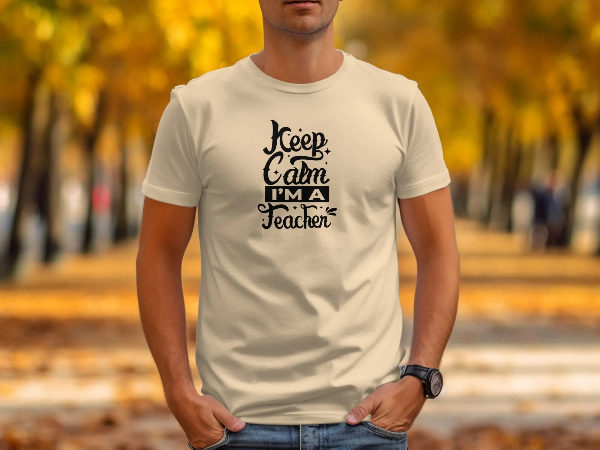 Keep Calm I'm A Teacher Stylish Graphic T-Shirt