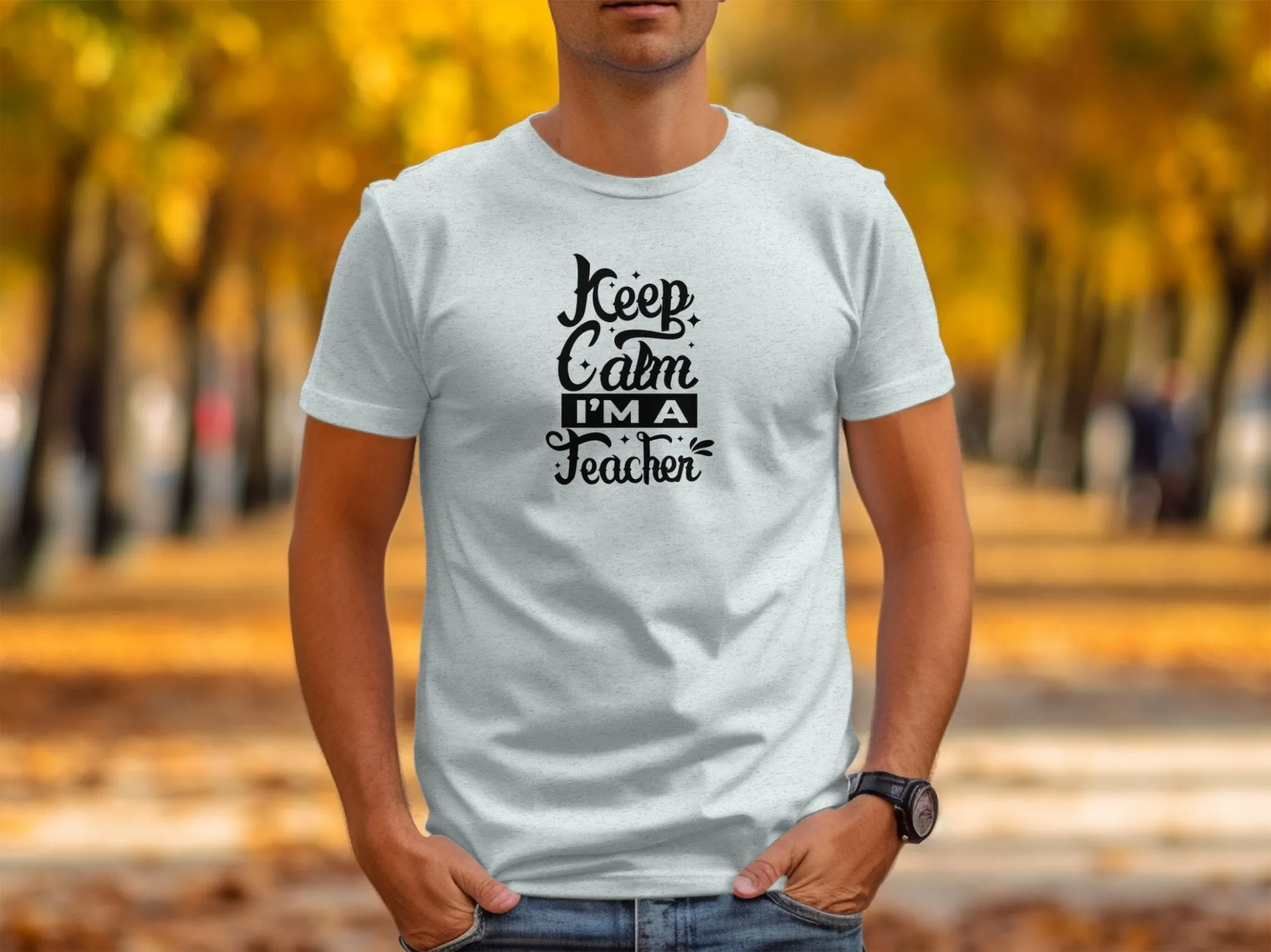 Keep Calm I'm A Teacher Stylish Graphic T-Shirt