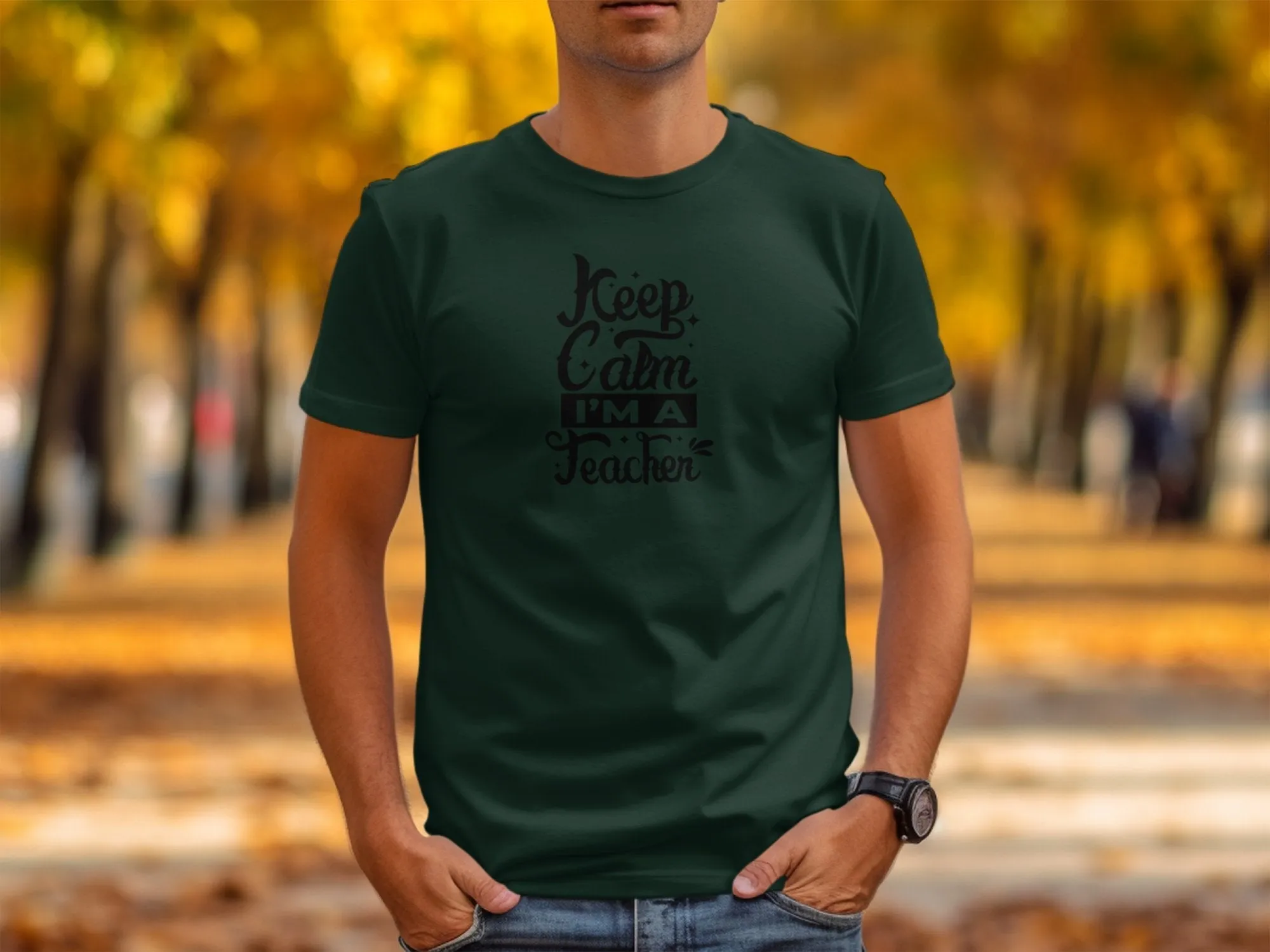 Keep Calm I'm A Teacher Stylish Graphic T-Shirt