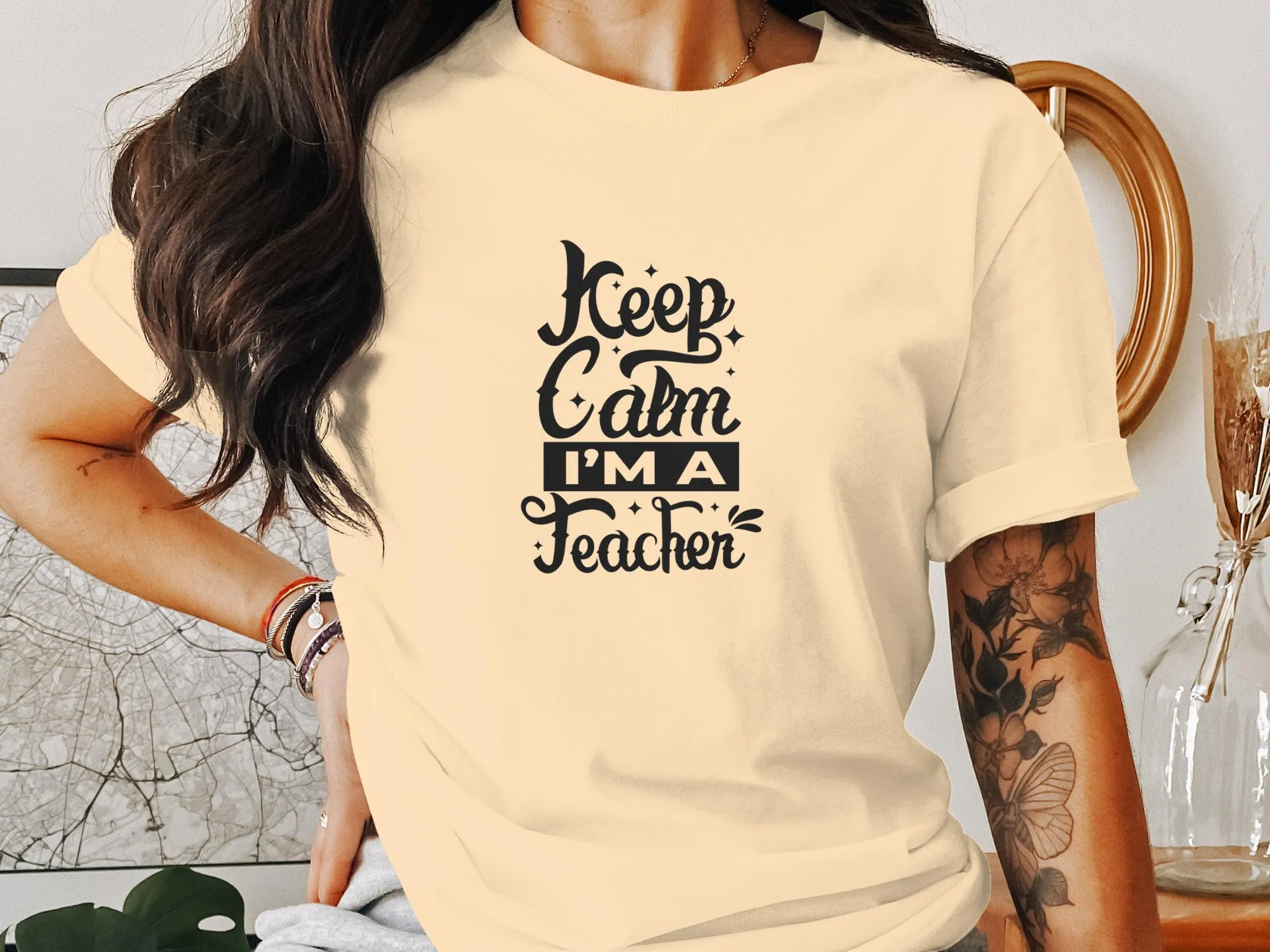 Keep Calm I'm A Teacher Stylish Graphic T-Shirt