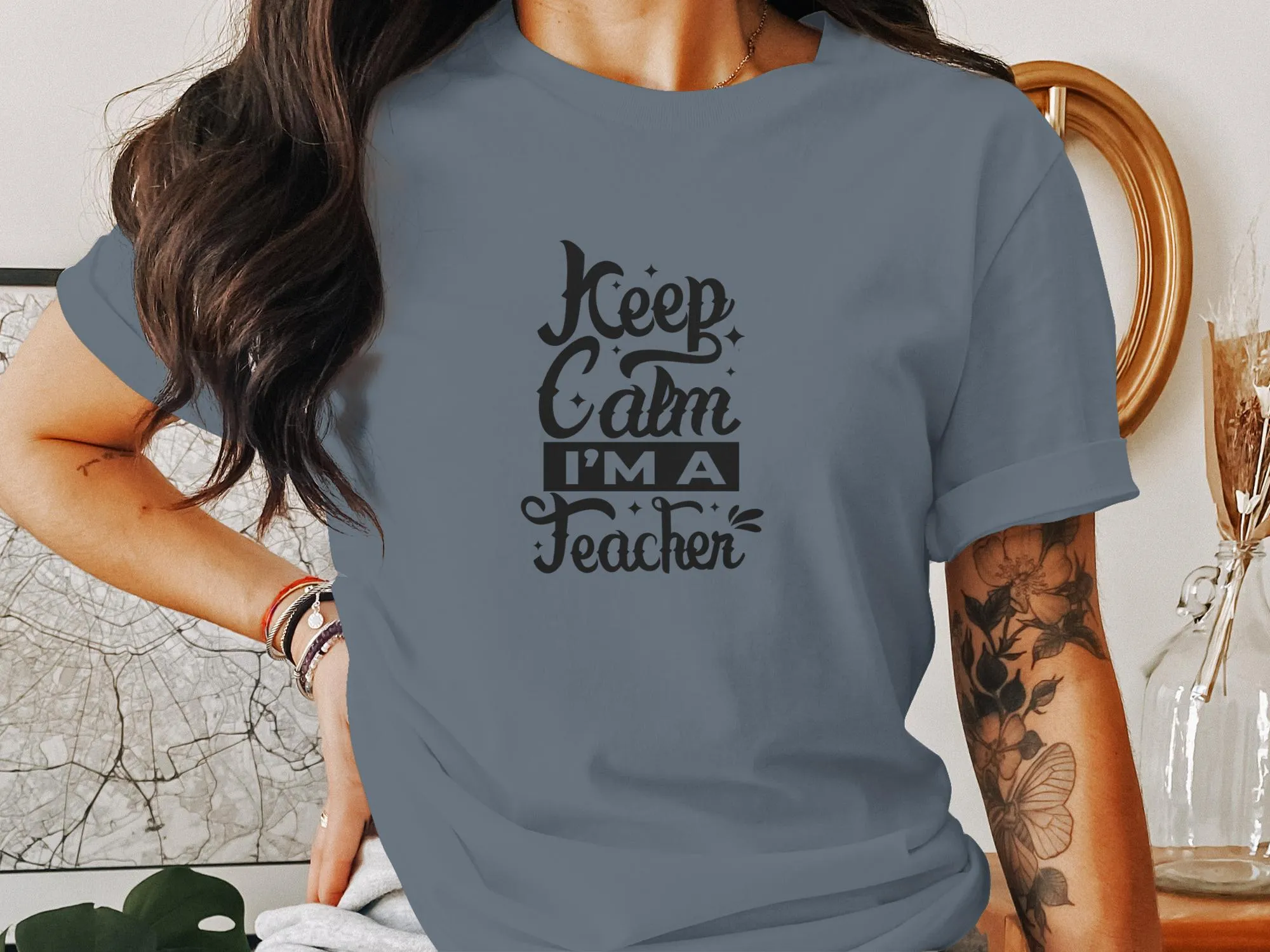 Keep Calm I'm A Teacher Stylish Graphic T-Shirt