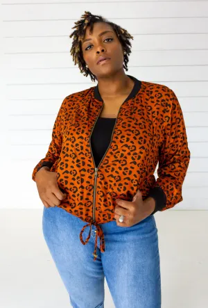 Leopard Bomber in Sierra   Black
