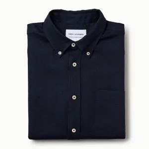 Linen Button down - dark navy