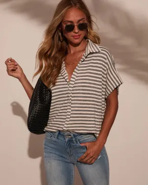 Market Place Striped Short Sleeve Top