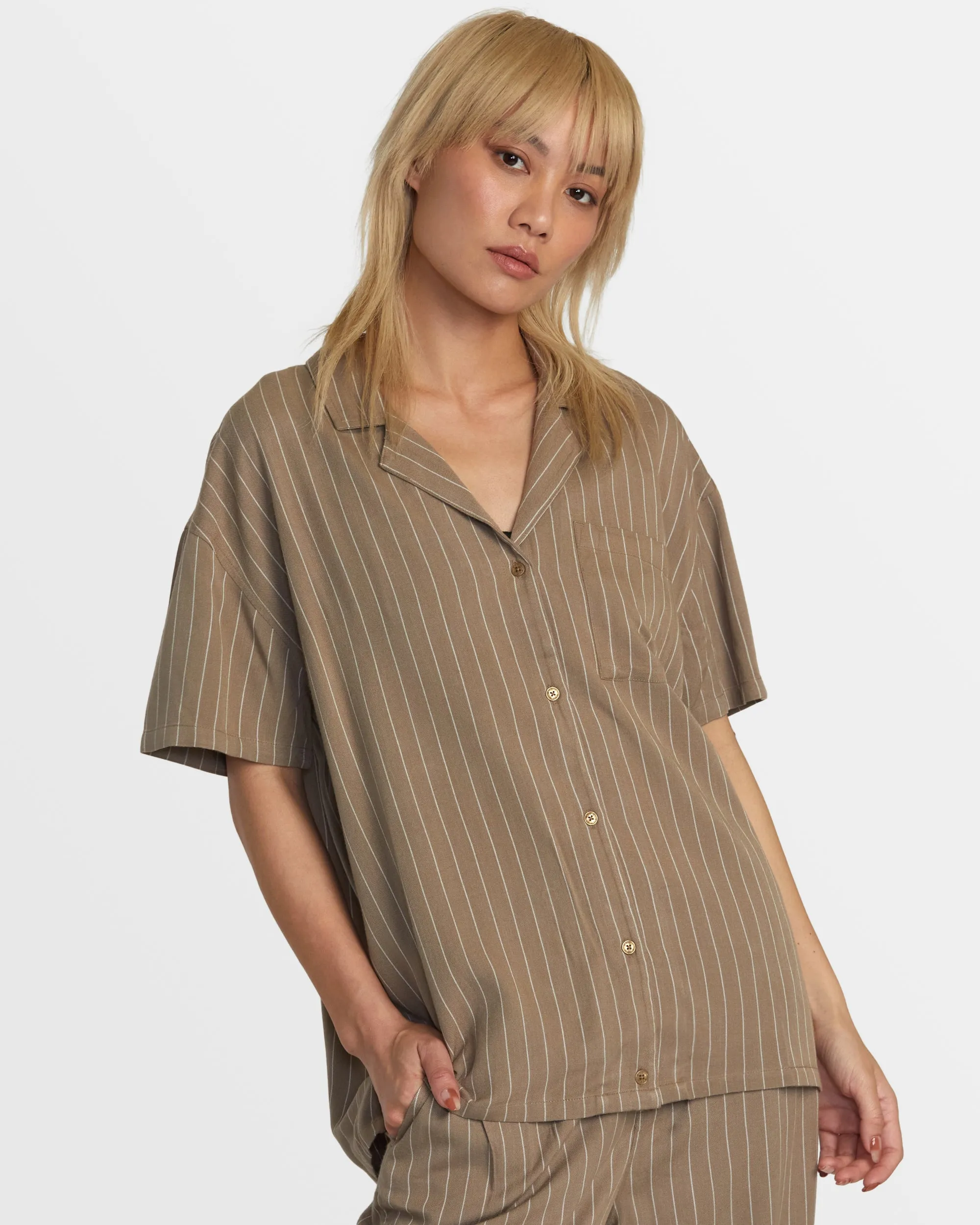 Mason Button Down Shirt - Dark Khaki