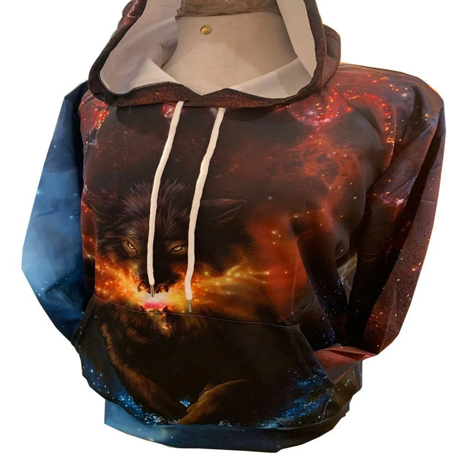Men's Long Sleeve Sweatshirt 3D Print Pullover Hoodie