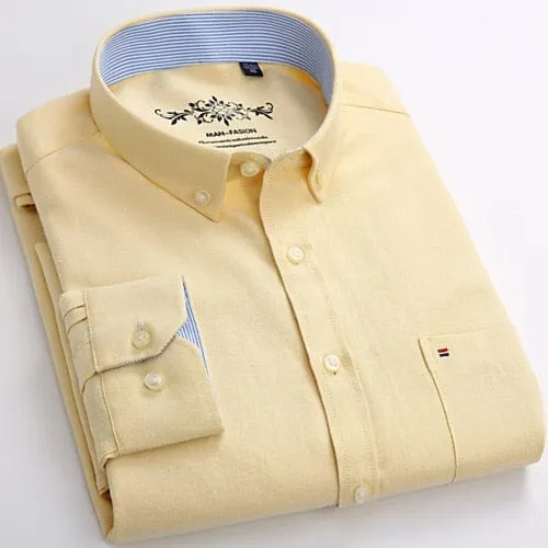 Men's Plaid Oxford Button-down Shirt