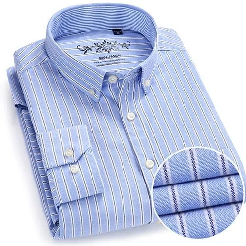 Men's Plaid Oxford Button-down Shirt