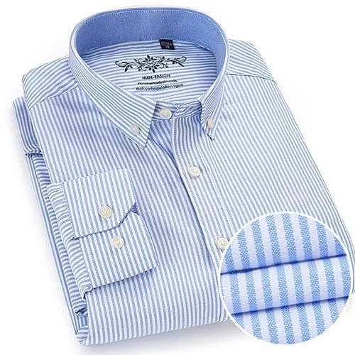 Men's Plaid Oxford Button-down Shirt
