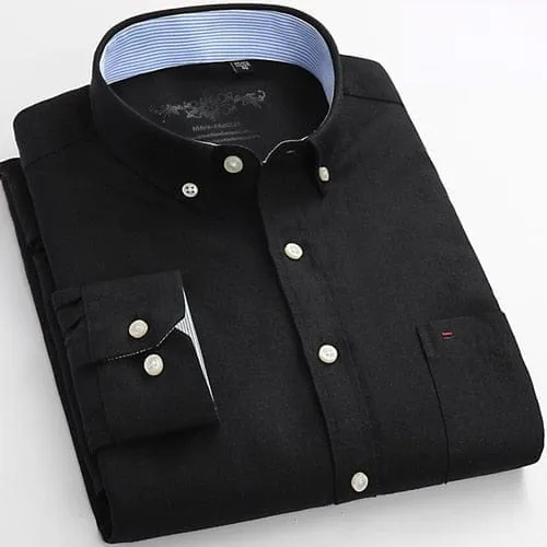 Men's Plaid Oxford Button-down Shirt