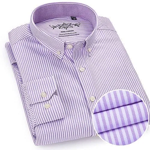 Men's Plaid Oxford Button-down Shirt