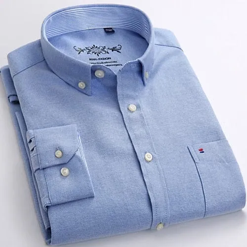 Men's Plaid Oxford Button-down Shirt