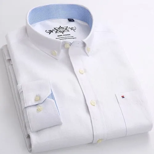 Men's Plaid Oxford Button-down Shirt