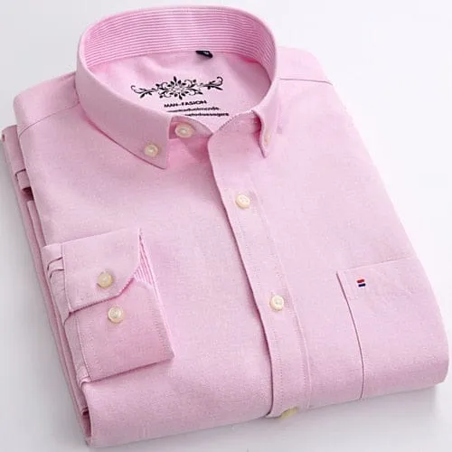 Men's Plaid Oxford Button-down Shirt