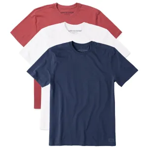 Men's Solid 3 Pack Crusher Crew - Multi 2